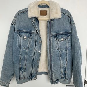 AE Fur Lined Denim Jacket